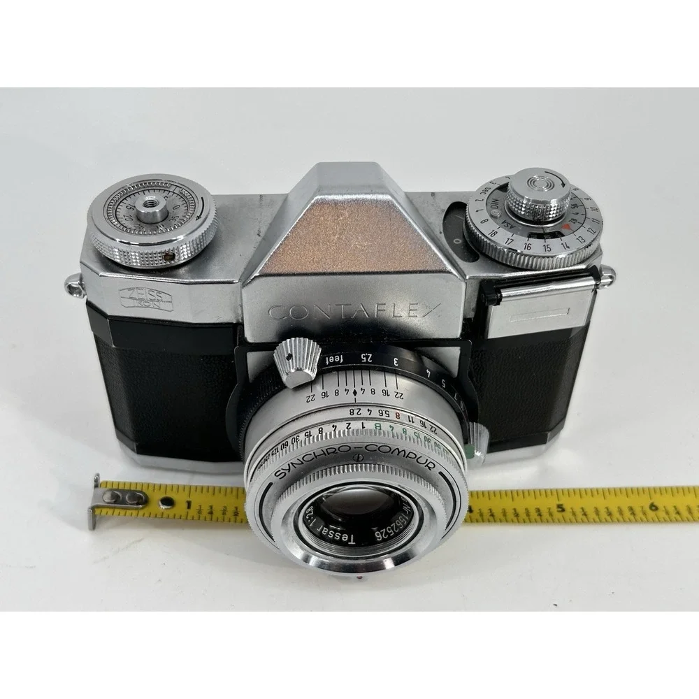 Zeiss Ikon Contaflex 35Mm SLR Analog With Tessar 2.8/50 Synchro Compur Body